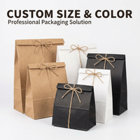 Sac en papier kraft découpé sur mesure avec logo personnalisé, écologique, 120 g/m², robuste, fond carré, pour pizza/sushi à emporter, pour boulangerie et commerce de détail