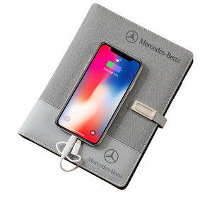 Mercedes-Benz A5 Loose-Leaf Business Notebook Leather Wireless Charging With USB Power Supply Portable Custom Logo - Product Image 1