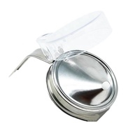 Couvercle liquide verseur hermétique en acier inoxydable avec poignée capuchon couronne en acrylique pour pot Mason à large ouverture jus lait café stockage