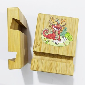 Bamboo Phone <b>Stand</b> UV Printed Zodiac Animal Desk Holder Lazy Person <b>Stand</b> - Product Image 4
