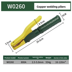 <span class=keywords><strong>Pince</strong></span> de soudage électrique de qualité industrielle WELDY 800A, <span class=keywords><strong>pince</strong></span> de soudage résistante aux hautes températures sans contact 600A, modèle W0253 - Product Image 6