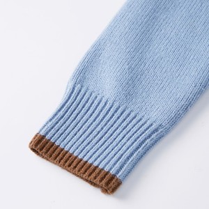 <span class=keywords><strong>Cardigan</strong></span> Casual Elegante da <span class=keywords><strong>Donna</strong></span> con <span class=keywords><strong>Zip</strong></span> e Colletto, Finiture a Contrasto e Logo Personalizzato - Product Image 3