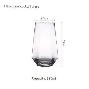 2023 Top Venda Copo De Cristal Copo Cocktail Óculos Criativo Soda Cup Bubble Water Cup Café Gelado Vidro Bar Vidraria