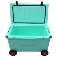 Glacière isotherme rotomoulée en PE 78L, robuste, portable, moderne, pour poisson et fruits de mer, compatible panneau solaire, pour chaîne du froid