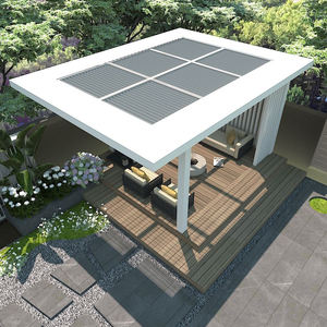 Pérgola Motorizada de Aluminio para Exteriores, Techo de Láminas Impermeable, Gazebo con Luces LED para Jardín, Patio o Terraza - Product Image 5