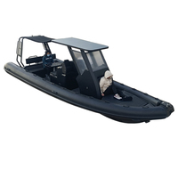 Noir 25ft Sport RIB760 Hypalon Orca coque en aluminium bateau gonflable RIB avec Table