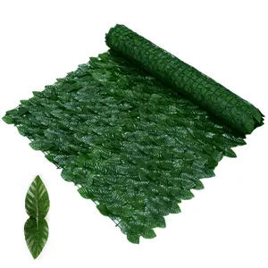 हरी पत्ती बाड़ कृत्रिम अशुद्ध आइवी पत्तियों बाड़ गोपनीयता प्लास्टिक कृत्रिम संयंत्र पत्ती घास आइवी बाड़