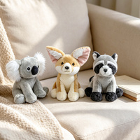 Set Mainan Boneka Hewan Lembut Grosir 24 Model Beragam, Boneka Duduk untuk Dekorasi Kamar Bayi, Hadiah, OEM Custom