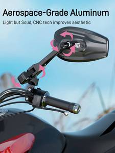 Kewig mới đua xe máy chống chói & chống sương mù gương chiếu hậu đa hướng thiết kế trục đa hướng - Product Image 5