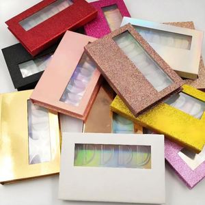 Wholesale Portable <b>Empty</b> Eyelashes Folders <b>Box</b> with Custom Logo Embossing Sponge Liner - Product Image 1