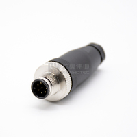 Conjunto de Cable con Conector M12 de 8 Pines, Códigos 3, 4, 5, 6, 8, 12 y 17 Pines para Automatización Industrial