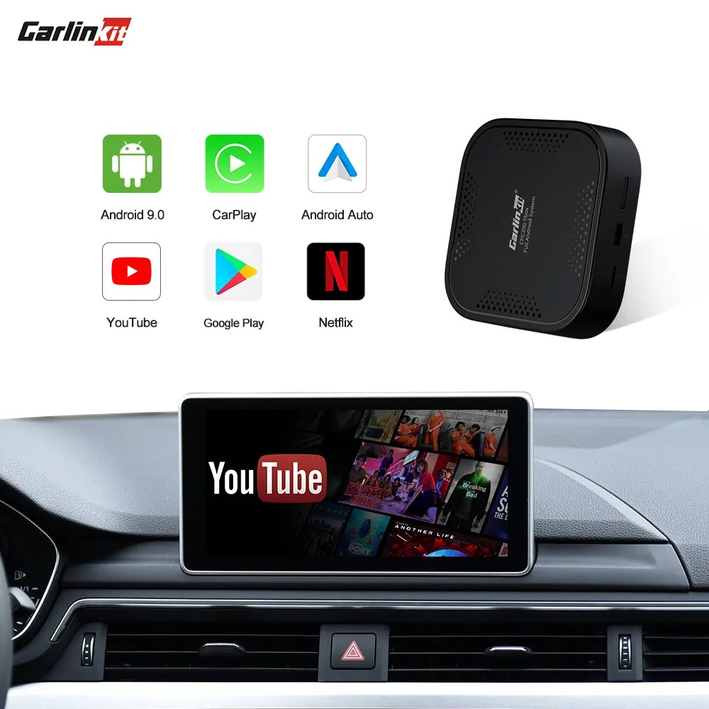 Carlinkit portable Android système voiture jouer smart media box sans fil Android auto Apple Carplay ai box