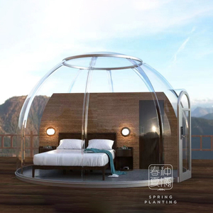 Habitación de cielo estrellado transparente Casa modular moderna de 360 grados Casas prefabricadas Casa de cápsula futurista sostenible - Product Image 6