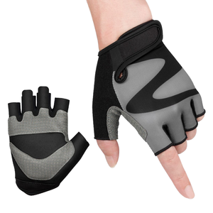 Half-<b>Finger</b> Leather Rubber Gym Gloves Sports Outdoor Yoga Training Body Building <b>Light</b> Athletic Workouts Weight Lifting Fitness - Product Image 5