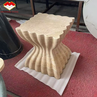 Table basse convertible en travertin de faible hauteur pour salon, grande et esthétique, pour la décoration intérieure moderne