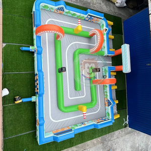 Pista de carreras inflable Carrera de obstáculos hinchable para carreras al aire libre para niños Pista inflable de ritmo rápido Diversión para fiestas - Product Image 4