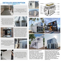 Cabine de bureau modulaire préfabriquée à prix de gros, atelier, mini-maison conteneur avec rangement en acier amovible