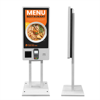Kiosque de paiement en libre-service sur pied ou mural de 32 pouces, système d'exploitation Android Windows, machine de commande tout-en-un