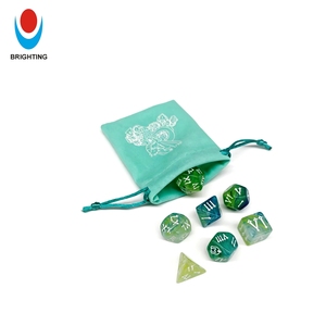 Pochette en velours bleu royal personnalisée avec cordon de serrage 8x10cm, convient pour un <span class=keywords><strong>jeu</strong></span> de 7 dés DND, fermeture à cordon, cadeau idéal pour les jeux de rô<span class=keywords><strong>le</strong></span> - Product Image 5