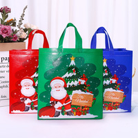 Kerstcadeautasjes, aanpasbare hittegeperste verpakkingszakken, bedrukte logo's, gelamineerde non-woven draagtassen