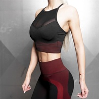 Vêtements de sport et de fitness pour femmes 2024 : Soutiens-gorge de sport push-up, leggings taille haute anti-transparence pour le yoga, ensemble de yoga – Vente en gros