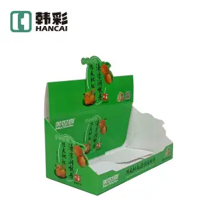 Custom Printing Loquat Black Paper Auto Lock Bottom Lozenge High Grade Design Orange Boxes