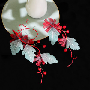 Coiffe Hanfu en soie de style antique haut de gamme, conçue à la main, avec fleurs artisanales, épingle à cheveux douce, pour maquillage et coiffure Hanfu. - Product Image 3