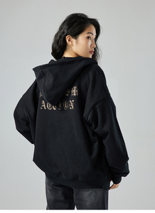 <span class=keywords><strong>Monki</strong></span> — Cardigan imprimé à capuche unisexe, pull-over oversize à capuche, vêtement décontracté, marque américaine et tendance - Product Image 2