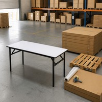 Bureau d'entraînement pliable, table rectangulaire pliable, gain de place pour salle de classe, séminaire, bureau, salle d'étude