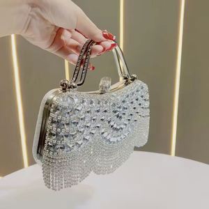 Bolso de Mano Redondo de Metal para Mujer, Hecho a Mano, con Cuentas, para Novia, Boda, Fiesta de Noche, Diseño Clásico Indio, con Pedrería - Product Image 4