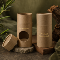 Boîte en papier kraft écologique, tube cylindrique, boîtes rigides pour l'emballage de bougies et de parfums, boîte cadeau artisanale personnalisable