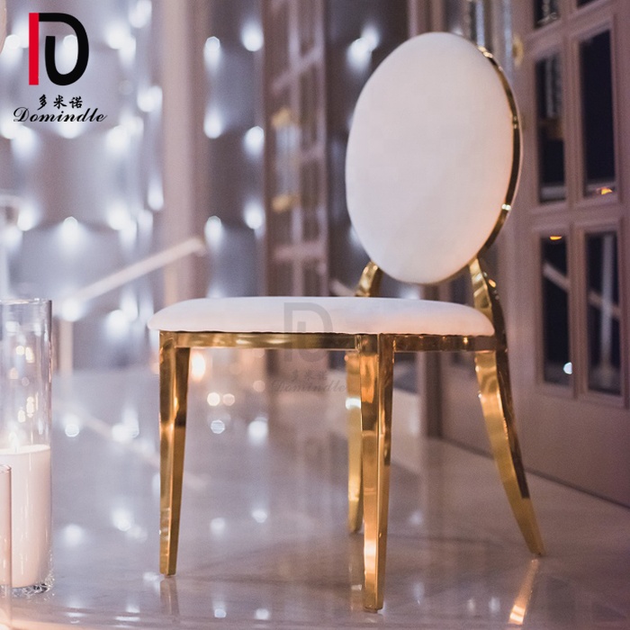 Свадебный обеденный стул из нержавеющей стали, цвета: золотой и белый