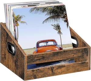 <span class=keywords><strong>ลัง</strong></span>จัดเก็บแผ่นเสียงไวนิลแบบชนบท<span class=keywords><strong>ลัง</strong></span>ไม้สี่เหลี่ยมคางหมูสีน้ำตาลวินเทจถือแผ่นเสียงไวนิลเป็นที่เก็บอัลบั้มบนเดสก์ท็อป - Product Image 1