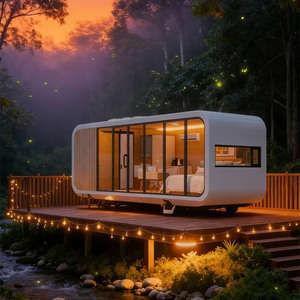 Casa Contenedor Prefabricada de Diseño Moderno, Resistente al Viento, Impermeable, Ecológica, Resistente al Fuego, Cabaña Tipo Apple, Modular, para Camping - Product Image 1