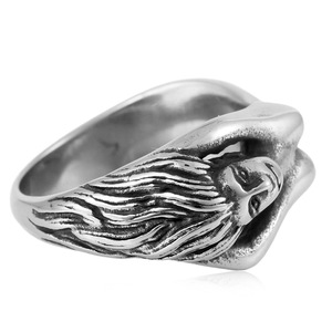 yunnique Men's <b>Titanium</b> Steel <b>Ring</b> Medusa Design Face Shape Gift Jewelry FY213016 - Product Image 4