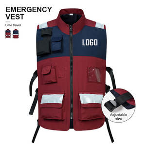 Nouvel arrivage Vêtements de travail réfléchissants Hivis <span class=keywords><strong>multipoches</strong></span> à haute visibilité pour hommes <span class=keywords><strong>Gilet</strong></span> de sécurité pour la construction - Product Image 4