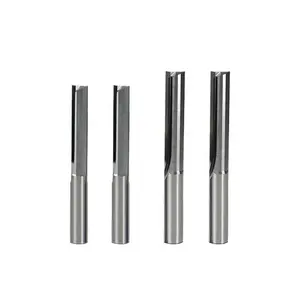 6mm 8mm chân hai sáo thẳng Router bit cho gỗ CNC thẳng Khắc Cắt End Mill công cụ phay Cutter