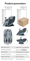 Fauteuil de massage intelligent de luxe 2026 en cuir, inclinable, 8D 3D, zéro gravité, Shiatsu électrique pour jambes, cou et pieds – Vente directe usine