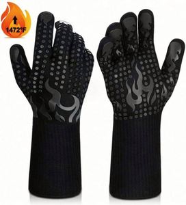 RAYBIN Customized Reversible Fireproof Silicone Heat Resistant Bbq <b>Gloves</b> for Grill Premium - Product Image 4