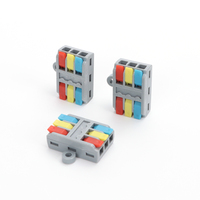 Connecteurs de câblage à 3 broches en cuivre LT3-1 32A 120V, bornier d'alimentation LED, connexion rapide par enfichage, boîtier PC universel compact
