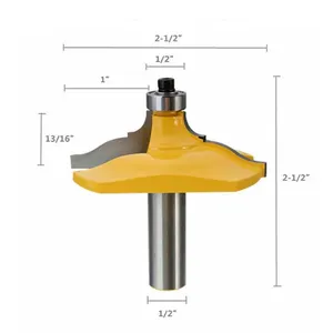 Round Angle Lock Miter Router Bit Wood Cutter 1/2 zoll Shank 12.7mm Diameter