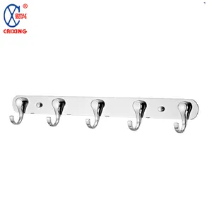 Stainless Steel Bathroom Hook Free Punching Thick Coat Hat Hook Wall Hanging Bathroom Hanger Door Back Hook