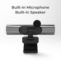 Kamera Web PC Zoom Optik 1080P Full HD USB PC Webcam 4K dengan Mikrofon dan Speaker serta Tripod