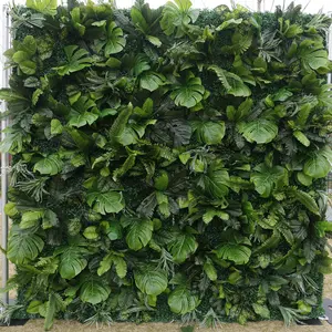 محاكاة للزينة الخضراء للنباتات جدار الزفاف الحزب خلفية الجدار للأنشطة الخارجية ديكور العشب صناعي جدار النباتات