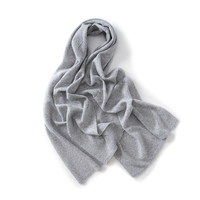 Écharpe en cachemire 100% à motif feuille d'érable pour femme, châle tricoté automne/hiver, doux, uni et confortable