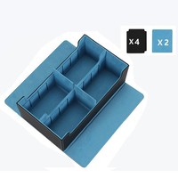 Boîte de rangement double TCG exclusive grande capacité à deux rangées séparées pour cartes de jeu, 910+ emplacements doublés de velours, écologique