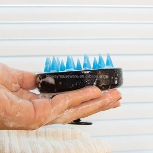 Herramienta de cuidado del cabello LOGO personalizado Depurador de cuero cabelludo Masajeador de cabeza Removedor de caspa Exfoliante de cuero cabelludo Cepillo de champú para el cabello Masajeador de cuero cabelludo - Product Image 4