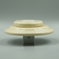 Prise murale encastrée en céramique ivoire prise rétro en porcelaine avec ports USB et type-c chargeur d'alimentation de style vintage