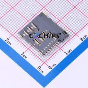 SIM2021D-6P211-H135 SIM Card Connector SMD Connector Self-Return Type Micro SIM Card Card Holder 1.35mm - Product Image 2