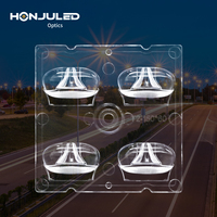 Lentille LED 4-en-1 certifiée HONJU pour éclairage urbain (PC IP65, garantie 3 ans) pour applications d'éclairage municipal